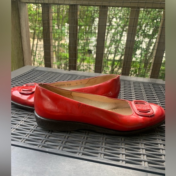 Salvatore Ferragamo Red Leather Loafers - Picture 6 of 10